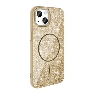 Apple iPhone 14 Case Magsafe Shining Glitter Zore Okso Cover with Charging Feature - 10