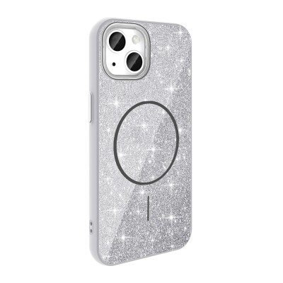 Apple iPhone 14 Case Magsafe Shining Glitter Zore Okso Cover with Charging Feature - 13