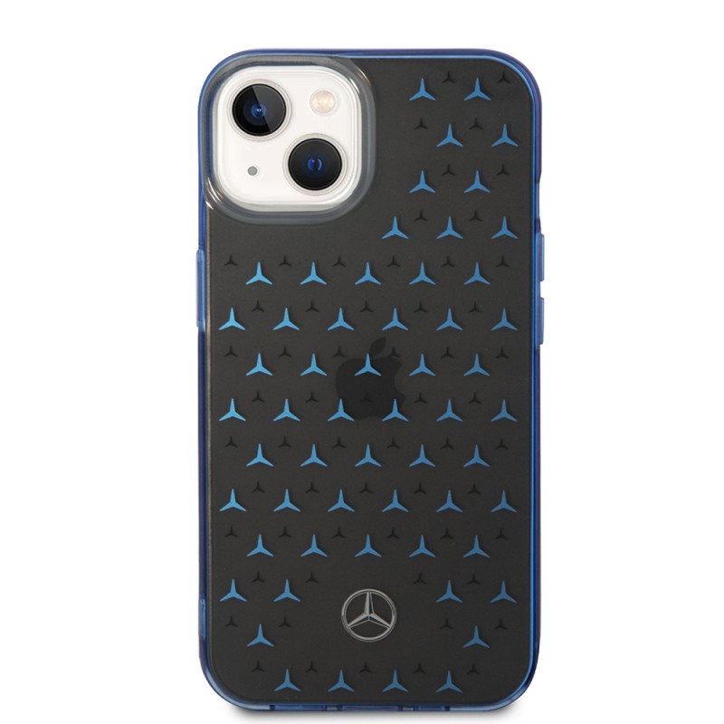Apple iPhone 14 Case Mercedes Benz Dual Layer Star Pattern Design Cover - 5
