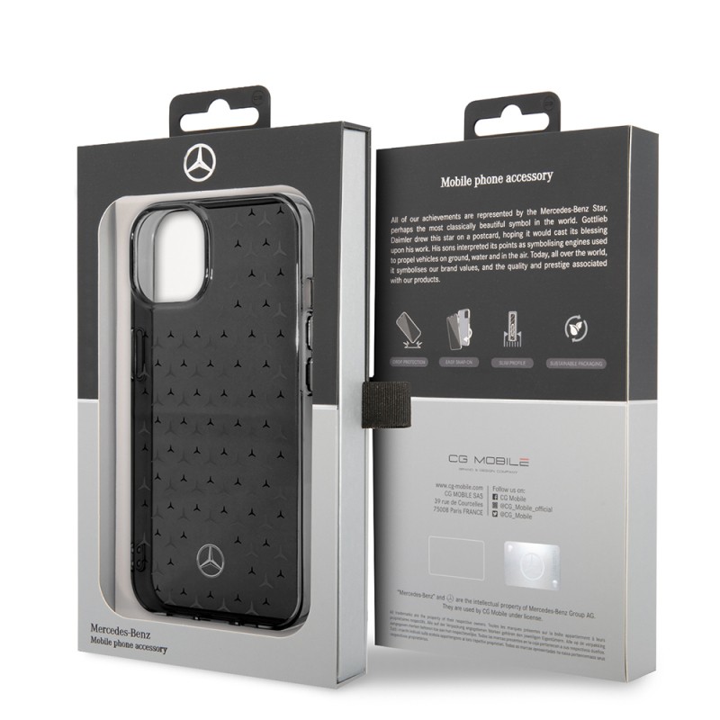 Apple iPhone 14 Case Mercedes Benz Dual Layer Star Pattern Design Cover - 17