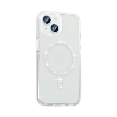 Apple iPhone 14 Case Stone Design M-safe Charging Feature Zore Koment Silicone Cover - 6