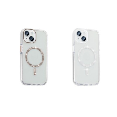 Apple iPhone 14 Case Stone Design M-safe Charging Feature Zore Koment Silicone Cover - 8