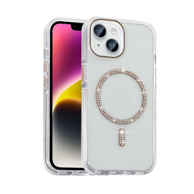 Apple iPhone 14 Case Stone Design M-safe Charging Feature Zore Koment Silicone Cover - 2