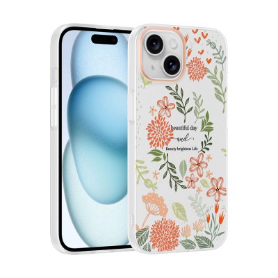 Apple iPhone 14 Case with Camera Protector, Patterned Zore Clip Cover - 2