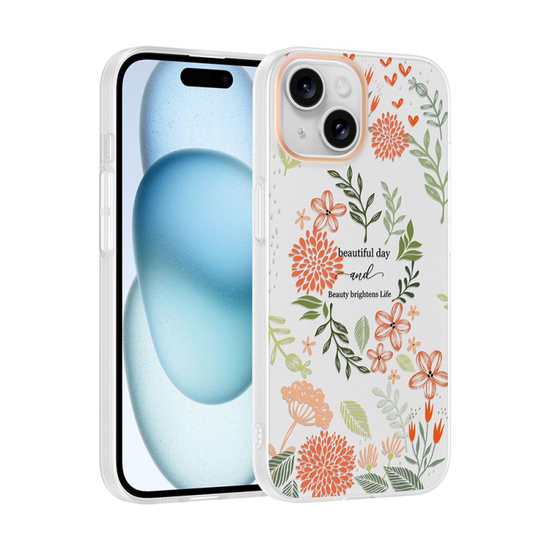 Apple iPhone 14 Case with Camera Protector, Patterned Zore Clip Cover - 2