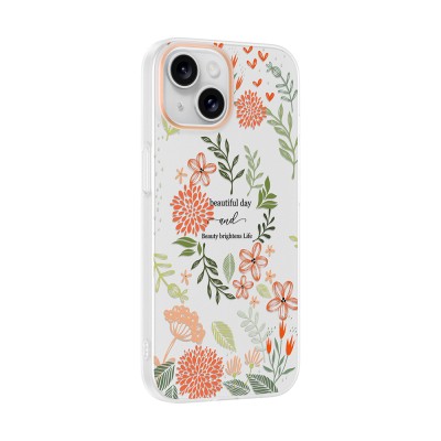 Apple iPhone 14 Case with Camera Protector, Patterned Zore Clip Cover - 6