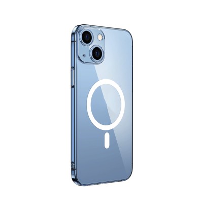 Apple iPhone 14 Kamera Korumalı M-Safe Şarj Özellikli Şeffaf Zore London Sert PC Kapak - 2