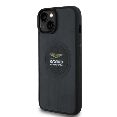 Apple iPhone 14 Kılıf Aston Martin Orjinal Lisanslı M-safe Şarj Özellikli Aluminyum Arka Yüzeyli Formula One Team Baskılı Kapak - 3