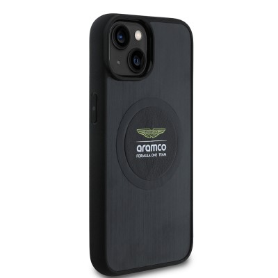 Apple iPhone 14 Kılıf Aston Martin Orjinal Lisanslı M-safe Şarj Özellikli Aluminyum Arka Yüzeyli Formula One Team Baskılı Kapak - 4