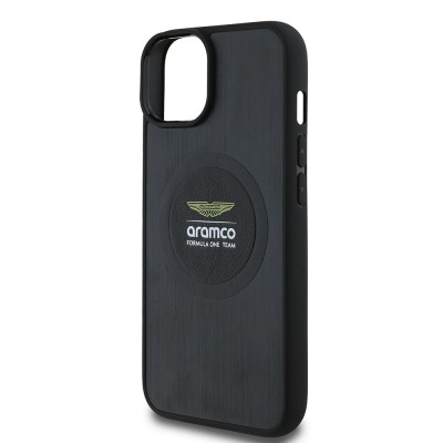 Apple iPhone 14 Kılıf Aston Martin Orjinal Lisanslı M-safe Şarj Özellikli Aluminyum Arka Yüzeyli Formula One Team Baskılı Kapak - 6