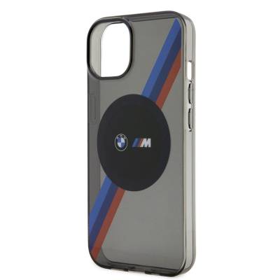 Apple iPhone 14 Kılıf BMW M-safe Şarj Özellikli Transparan 3 Renkli Şerit Dizayn Kapak - 2