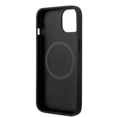 Apple iPhone 14 Kılıf Ferrari M-safe Şarj Özellikli Karbon İtalyan Bayrak Dizayn Kapak - 5
