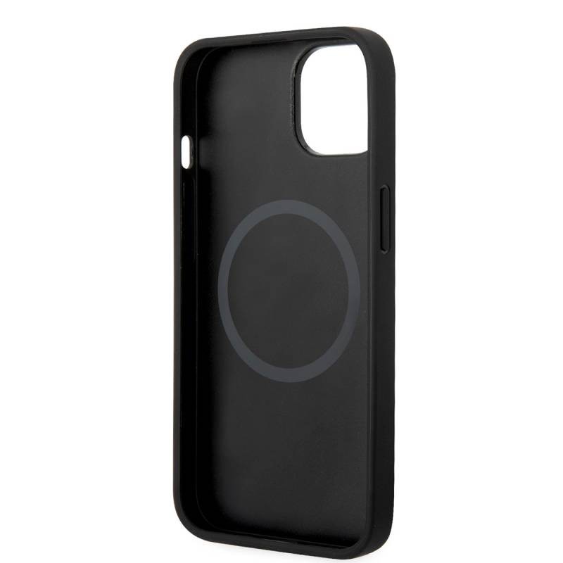 Apple iPhone 14 Kılıf Ferrari M-safe Şarj Özellikli Karbon İtalyan Bayrak Dizayn Kapak - 5