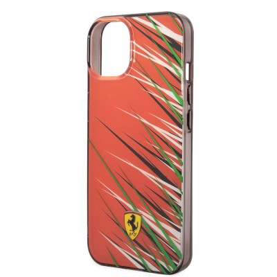 Apple iPhone 14 Kılıf Ferrari Orjinal Lisanslı Baskı Logolu Çimen Desenli Kapak - 9