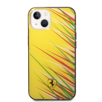Apple iPhone 14 Kılıf Ferrari Orjinal Lisanslı Baskı Logolu Çimen Desenli Kapak - 13