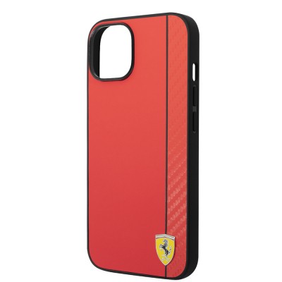 Apple iPhone 14 Kılıf Ferrari Orjinal Lisanslı M-safe Şarj Özellikli Pu Deri Ve Karbon Şeritli Dizayn Kapak - 8