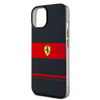 Apple iPhone 14 Kılıf Ferrari Orjinal Lisanslı M-safe Şarj Özellikli Yatay Çizgili Dizayn Kapak - 5