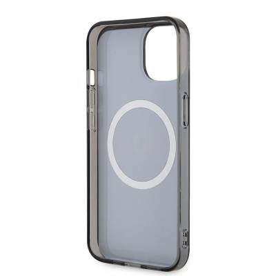 Apple iPhone 14 Kılıf Ferrari Orjinal Lisanslı M-safe Şarj Özellikli Yatay Çizgili Dizayn Kapak - 6
