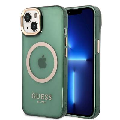 Apple iPhone 14 Kılıf GUESS M-safe Şarj Özellikli Airbagli Dizayn Kapak - Guess