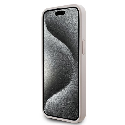 Apple iPhone 14 Kılıf Guess Orjinal Lisanslı M-safe Şarj Özellikli PU Üçgen Logo 4G Desenli Kapak - 6