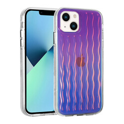 Apple iPhone 14 Kılıf Kabartmalı Dalga Tasarımlı Silikon Zore İsmira Kapak - Zore