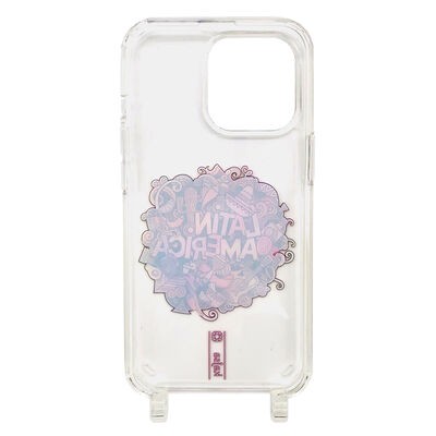 Apple iPhone 14 Kılıf Kajsa Missy And Match Şeffaf Desenli İp Askılı Kapak - 2