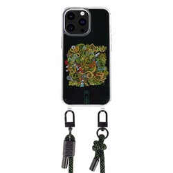 Apple iPhone 14 Kılıf Kajsa Missy And Match Şeffaf Desenli İp Askılı Kapak - 9