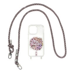 Apple iPhone 14 Kılıf Kajsa Missy And Match Şeffaf Desenli İp Askılı Kapak - 12