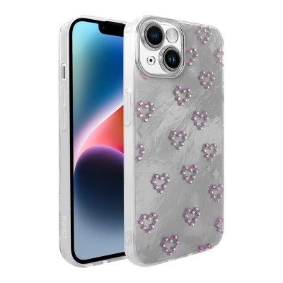 Apple iPhone 14 Kılıf Kamera Korumalı Figürlü Zore Ponti Silikon Kapak - Zore