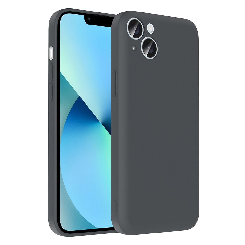 iPhone 14 Kılıf Kamera Korumalı Kartlık Hazneli NXXA Vitra Kapak - Gri