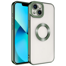 Apple iPhone 14 Kılıf Kamera Korumalı Logo Gösteren Zore Omega Kapak - Zore