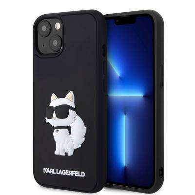 Apple iPhone 14 Kılıf Karl Lagerfeld 3D Rubber Choupette Dizayn Kapak - Karl Lagerfeld