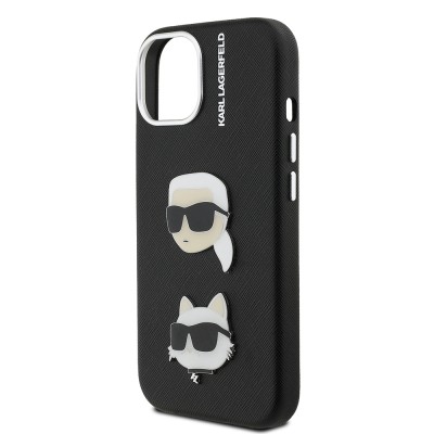 Apple iPhone 14 Kılıf Karl Lagerfeld Orjinal Lisanslı K&C Heads Pin Kapak - 7
