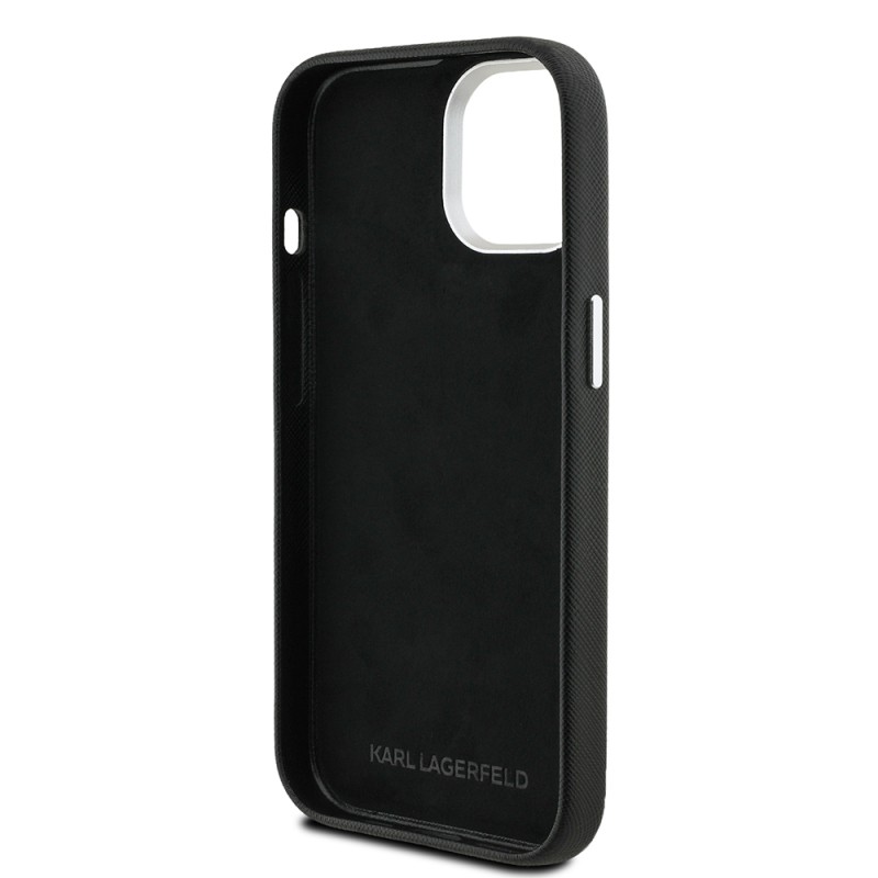 Apple iPhone 14 Kılıf Karl Lagerfeld Orjinal Lisanslı K&C Heads Pin Kapak - 8
