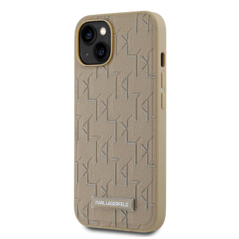 Apple iPhone 14 Kılıf Karl Lagerfeld Orjinal Lisanslı M-safe Şarj Özellikli KL Yazılı Hot Stamp Kapak - 4