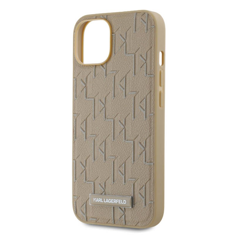 Apple iPhone 14 Kılıf Karl Lagerfeld Orjinal Lisanslı M-safe Şarj Özellikli KL Yazılı Hot Stamp Kapak - 12