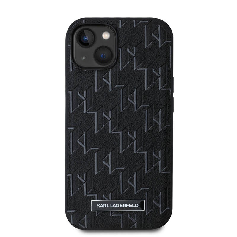 Apple iPhone 14 Kılıf Karl Lagerfeld Orjinal Lisanslı M-safe Şarj Özellikli KL Yazılı Hot Stamp Kapak - 7