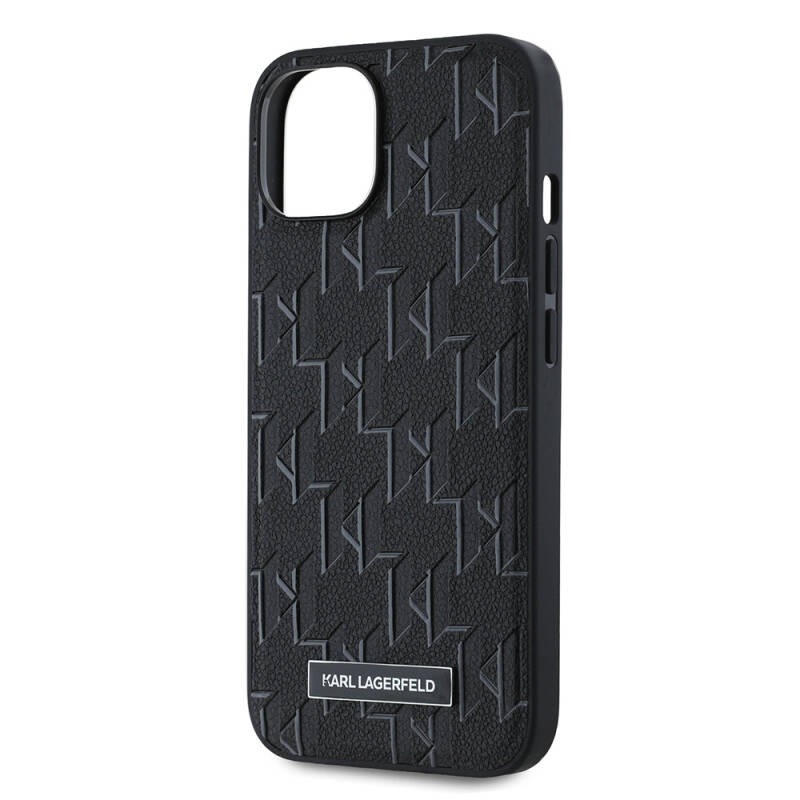 Apple iPhone 14 Kılıf Karl Lagerfeld Orjinal Lisanslı M-safe Şarj Özellikli KL Yazılı Hot Stamp Kapak - 13