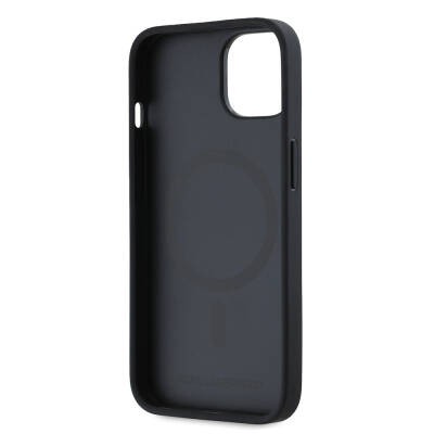 Apple iPhone 14 Kılıf Karl Lagerfeld Orjinal Lisanslı M-safe Şarj Özellikli KL Yazılı Hot Stamp Kapak - 15