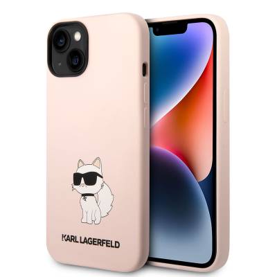 Apple iPhone 14 Kılıf Karl Lagerfeld Silikon Choupette Dizayn Kapak - Karl Lagerfeld