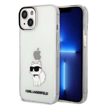Apple iPhone 14 Kılıf Karl Lagerfeld Transparan Choupette Dizayn Kapak - Karl Lagerfeld