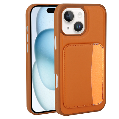 Apple iPhone 14 Kılıf Kartlıklı Zore X-Kart Silikon Kapak - Zore