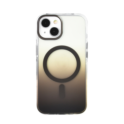 Apple iPhone 14 Kılıf M-safe Şarj Özellikli Transparan Renk Geçişli Zore Toros Kapak - Zore