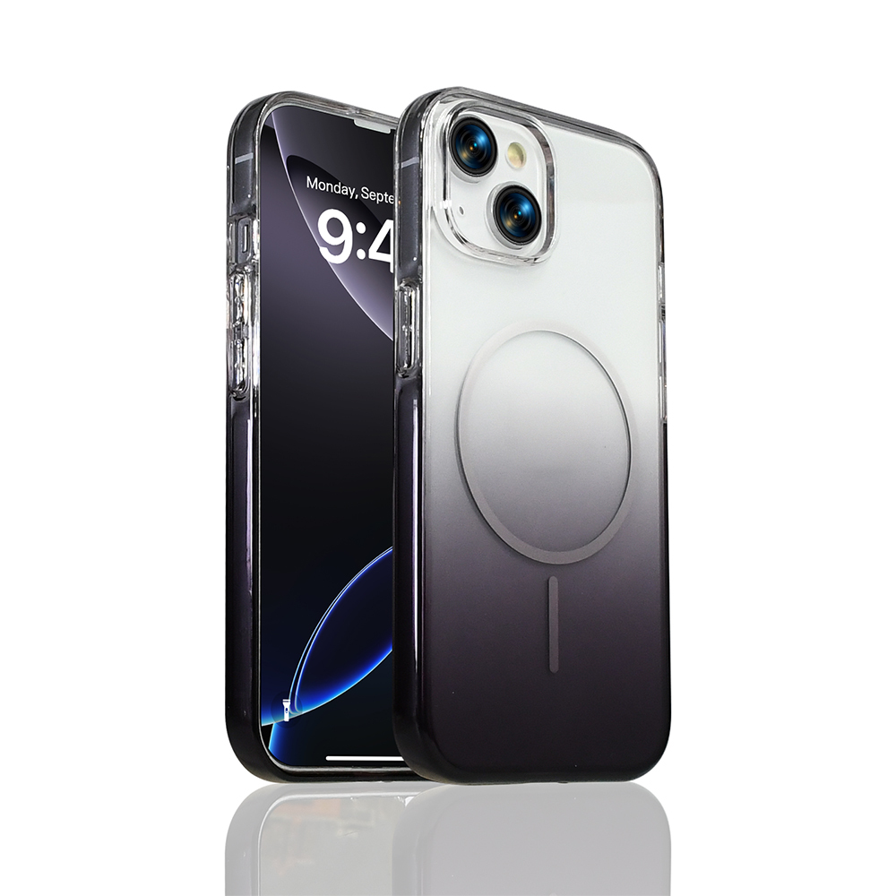 iPhone 14 Kılıf M-Safe Şarj Özellikli Zore Septik Silikon Kapak - Siyah