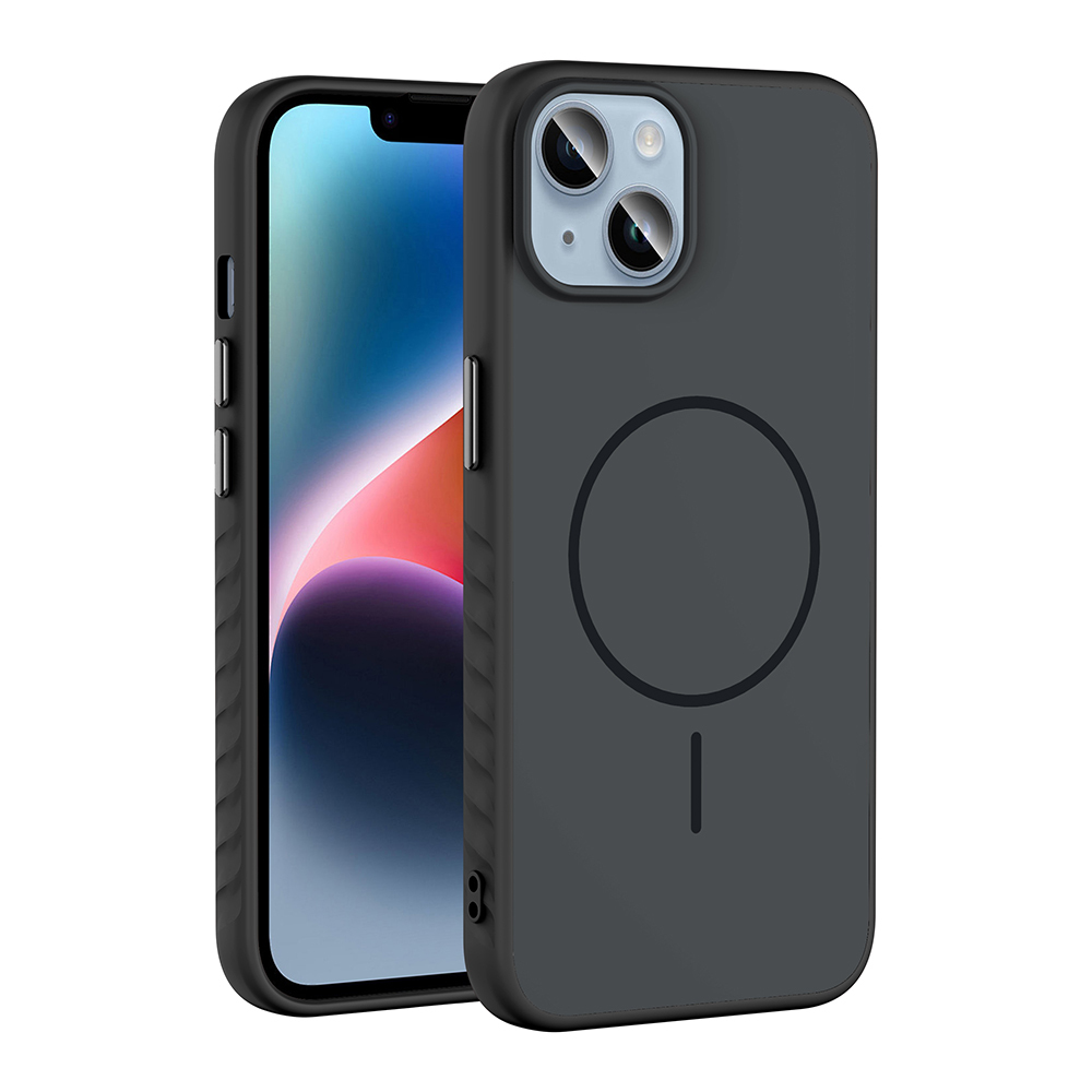 Apple iPhone 14 Kılıf M-safe Şarj Özellikli Zore Tea Kapak - Lacivert