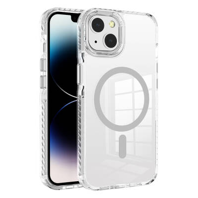 Apple iPhone 14 Kılıf M-safe Şarj Özellikli Airbagli Takılabilir Askı Aparatlı Zore Nana Kapak - Zore