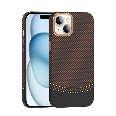 Apple iPhone 14 Kılıf M-safe Şarj Özellikli Karbon Fiber Görünümlü Zore Gros Kapak - Zore