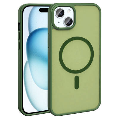 Apple iPhone 14 Kılıf M-safe Şarj Özellikli Mat Arka Yüzey Zore Sio Kapak - Zore