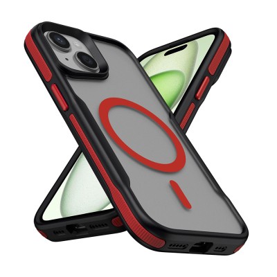 Apple iPhone 14 Kılıf M-safe Şarj Özellikli Renkli Kenar Airbag Şeritli Zore Lamer Kapak - 3