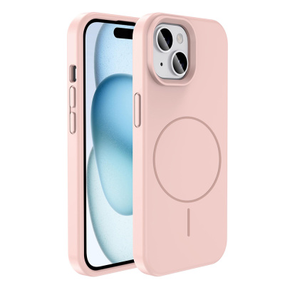 Apple iPhone 14 Kılıf M-safe Şarj Özellikli Sıvı Teknolojili Silinebilir Sert Zore Kivi Kapak - Zore